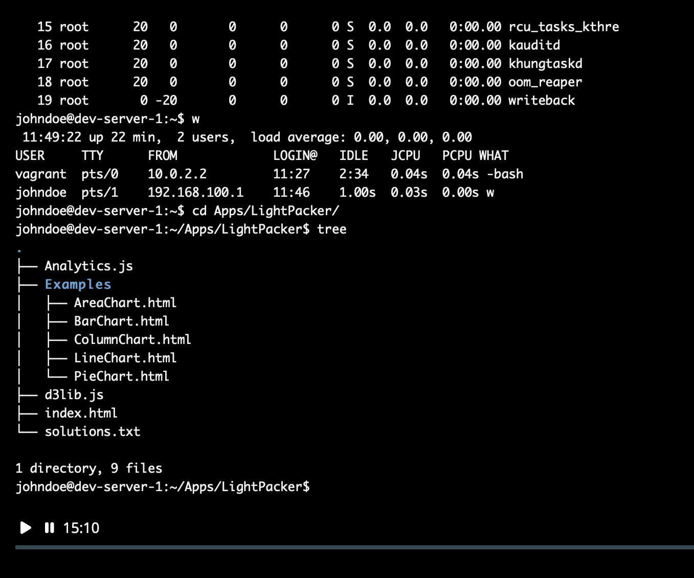 Screenshot of SloopEngine SSH logging and auditing feature.